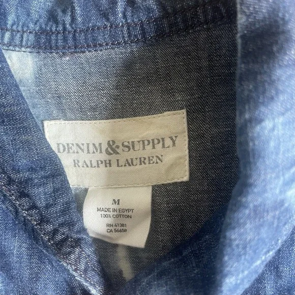 Denim & Supply Tie Dye Blazer Medium Jean Jacket Lightweight Ralph Lauren - Picture 5 of 8